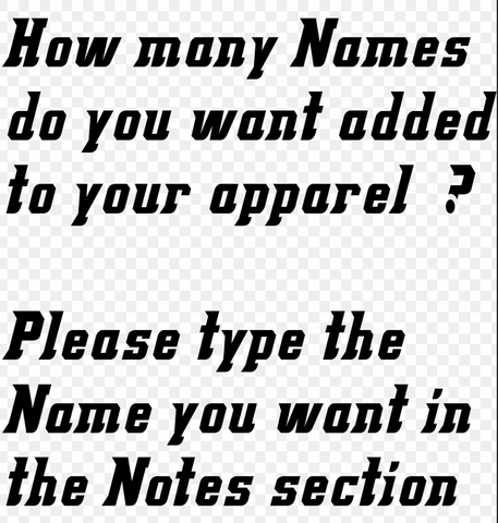 Addition Name On Item